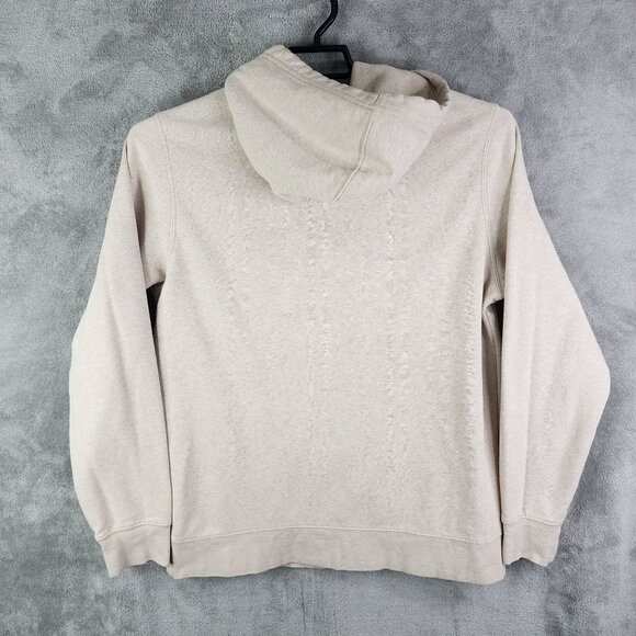 Mens Biege The North Face Hoodie Sweatshirt Pullover Fleece Long Sleeve Size L - Picture 9 of 12
